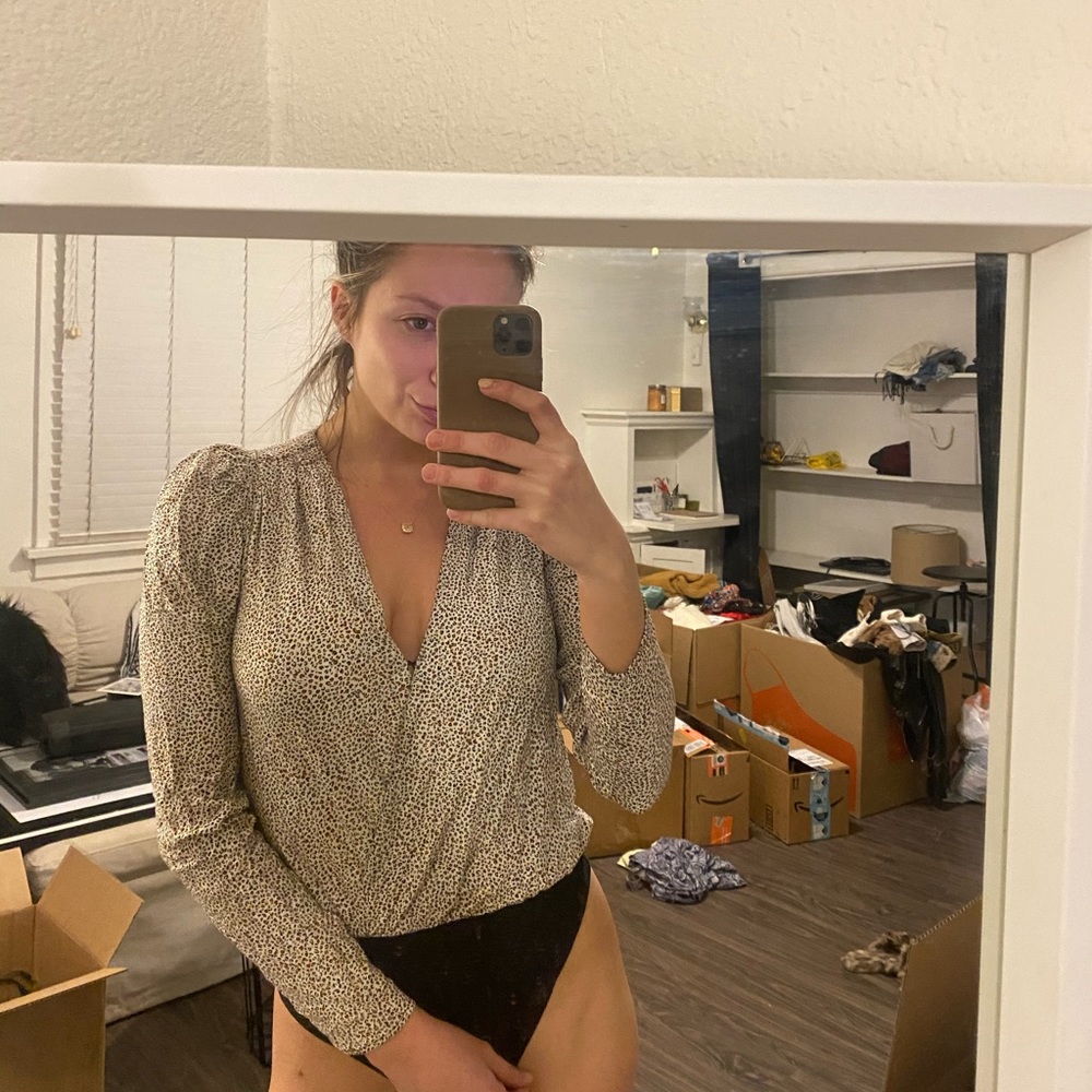 Leopard print bodysuit